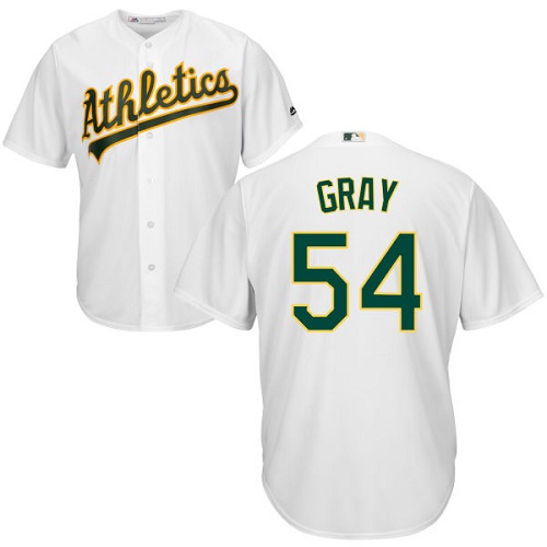 Athletics #54 Sonny Gray White Cool Base Stitched Youth MLB Jersey